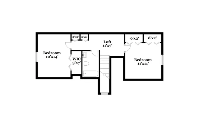 a picture of a bench in a white building