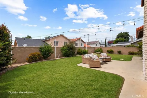 a front view of a house with patio