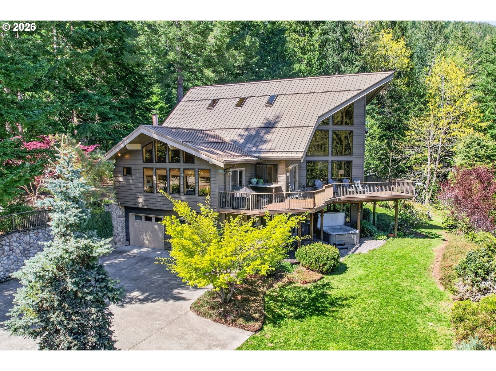 a view of a house with patio