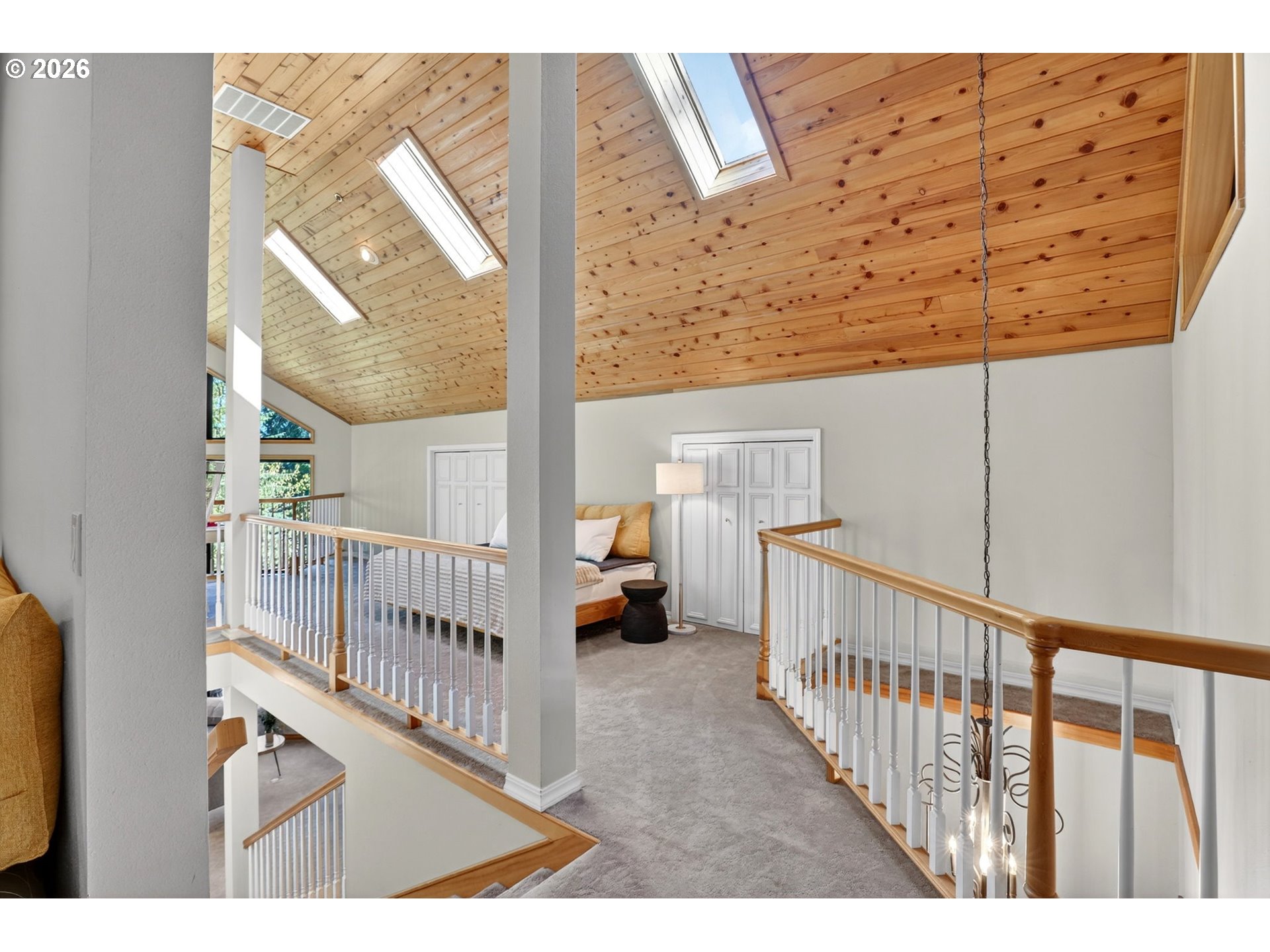 18685 East Aschoff Road Rhododendron, OR 97049 - Photo 17 of 48 a view of staircase with railing and white walls