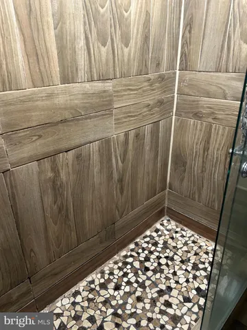 a bathroom with a window