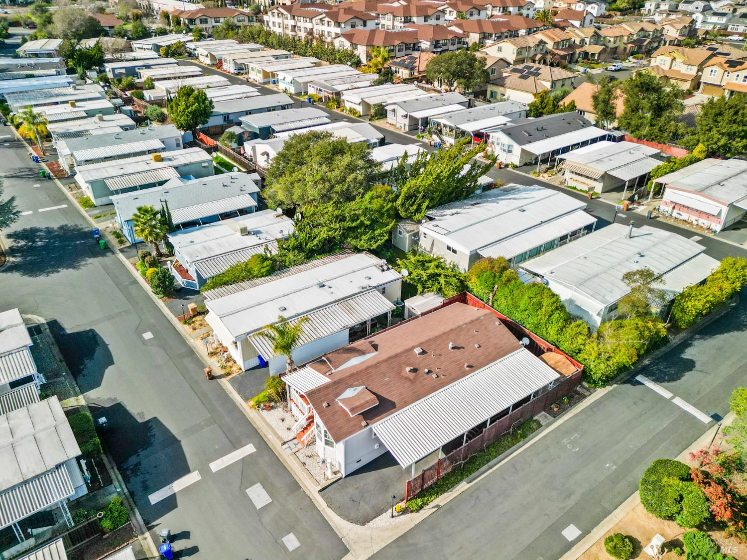 150 Silverado Trail, Unit 40 Napa, CA 94559 - Photo 33 of 40 an aerial view of a city with lots of residential buildings