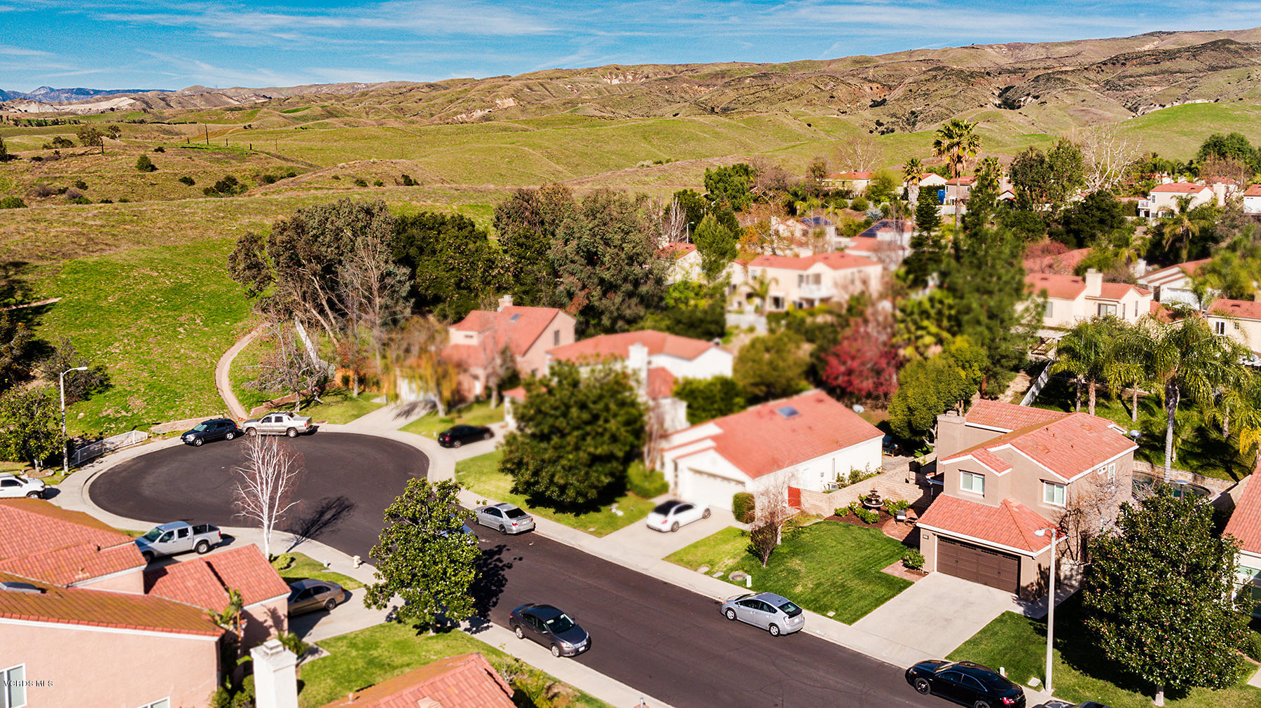 15317 Rains Court Moorpark, CA 93021 - Photo 34 of 34 an aerial view of residential houses with outdoor space