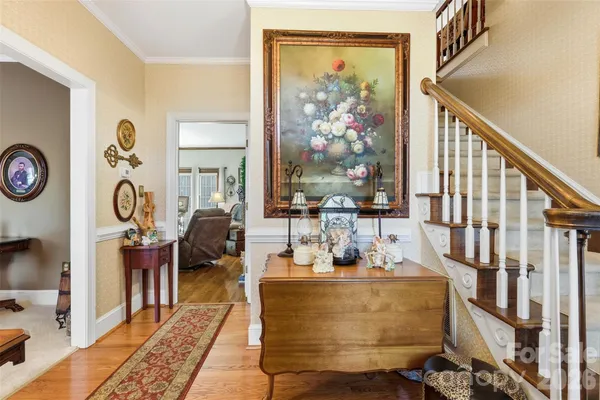 a room with furniture