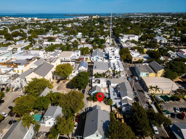 an aerial view of a city