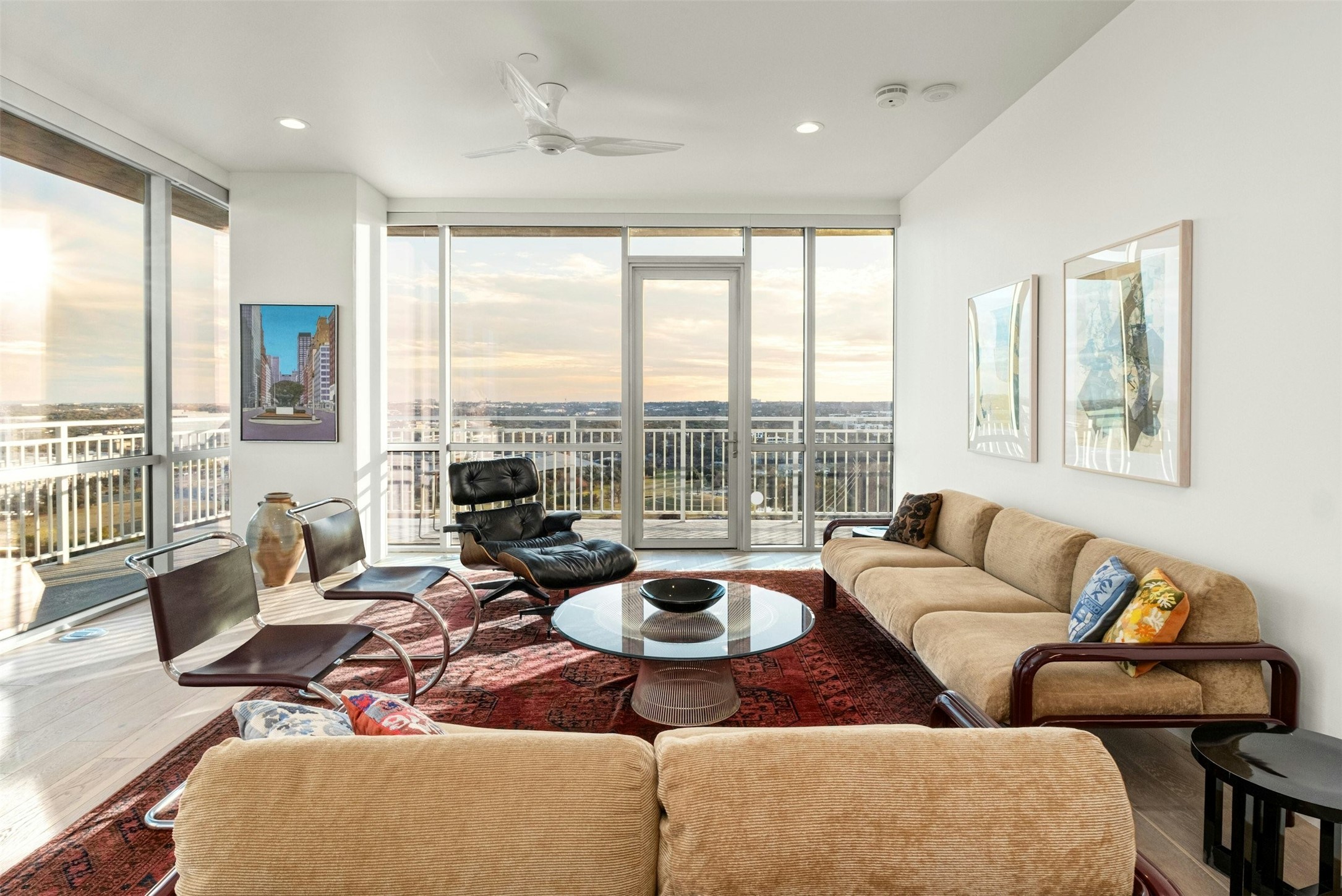 222 West Avenue, Unit 2201 Austin, TX 78701 - Photo 9 of 37 a living room with furniture and a large window