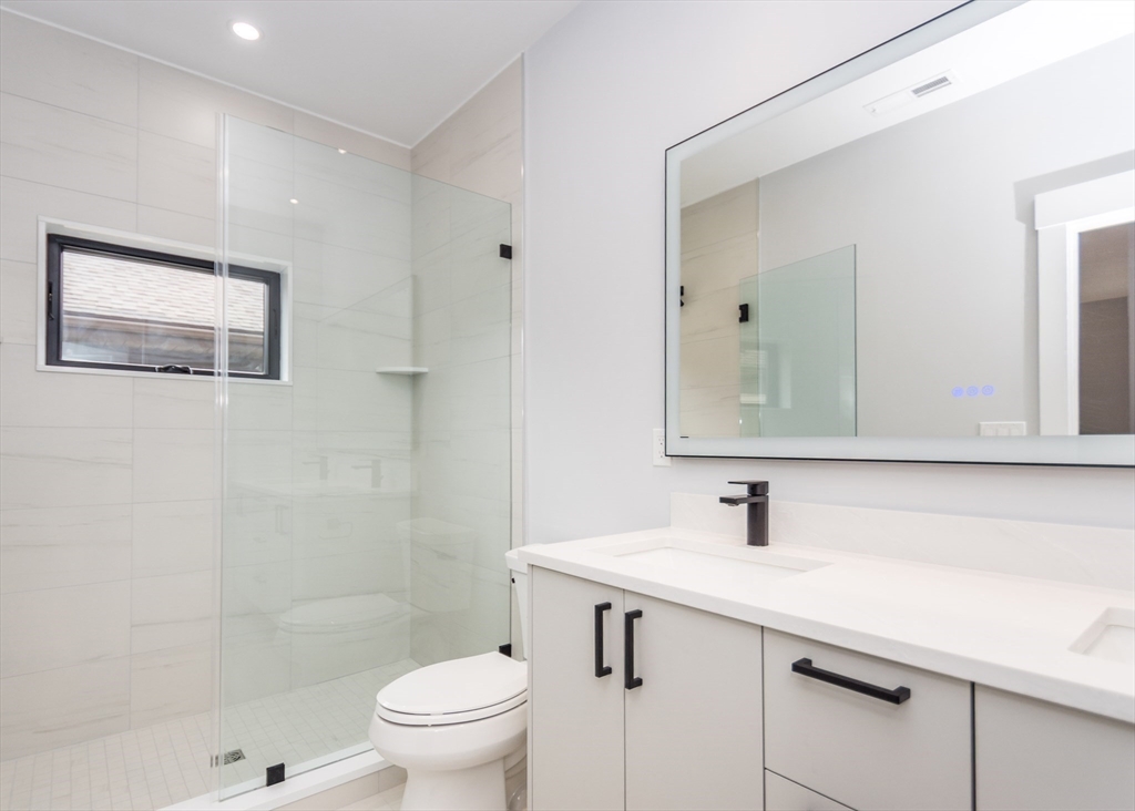 15 Alder Street, Unit 1 Waltham, MA 02453 - Photo 15 of 38 a bathroom with a sink a toilet and shower