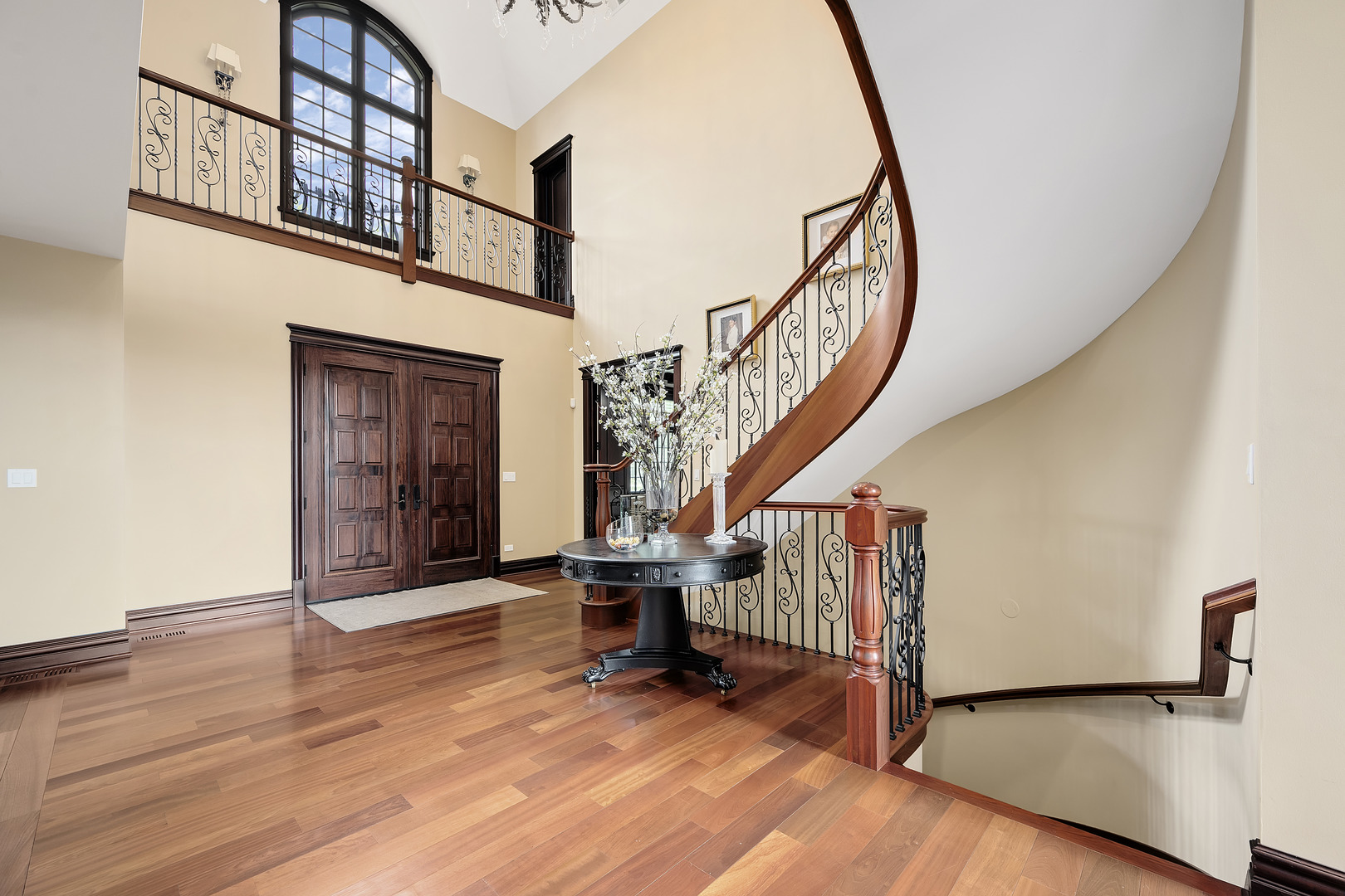 8511 Kearney Road Downers Grove, IL 60516 - Photo 11 of 71 a view of entryway with wooden floor and stairs