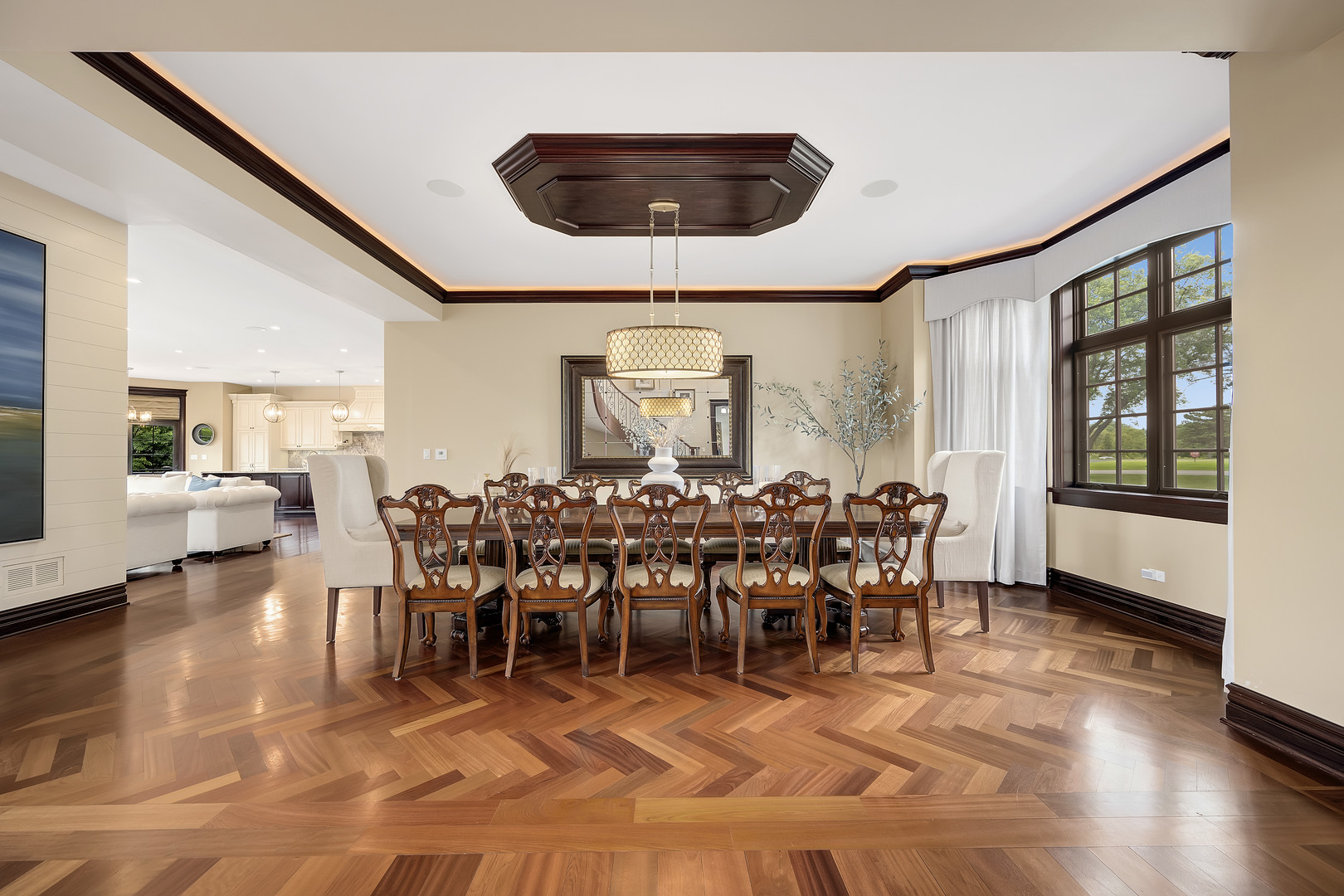 8511 Kearney Road Downers Grove, IL 60516 - Photo 14 of 71 a view of a dining room with furniture and chandelier