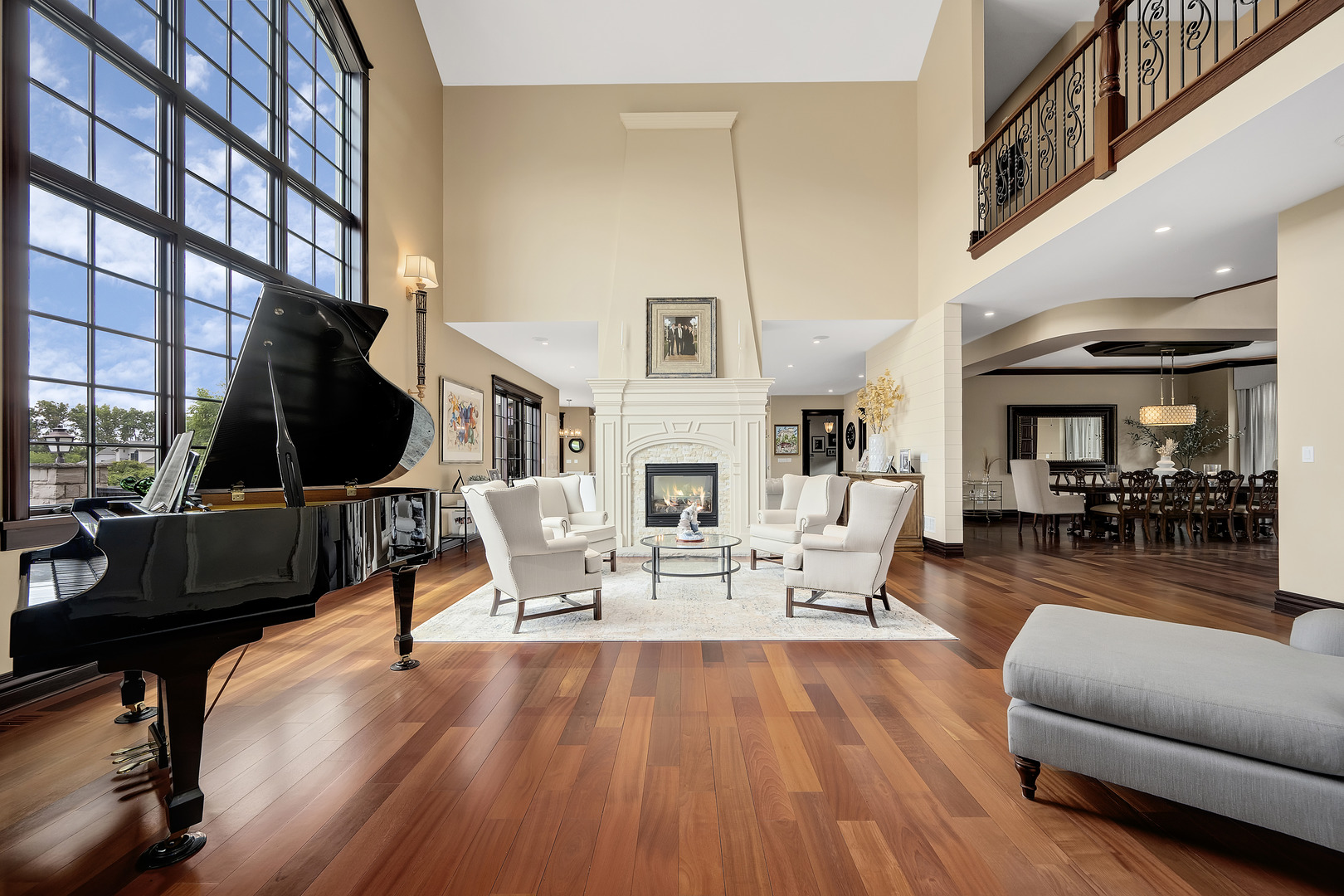 8511 Kearney Road Downers Grove, IL 60516 - Photo 16 of 71 a living room with fireplace furniture and a flat screen tv