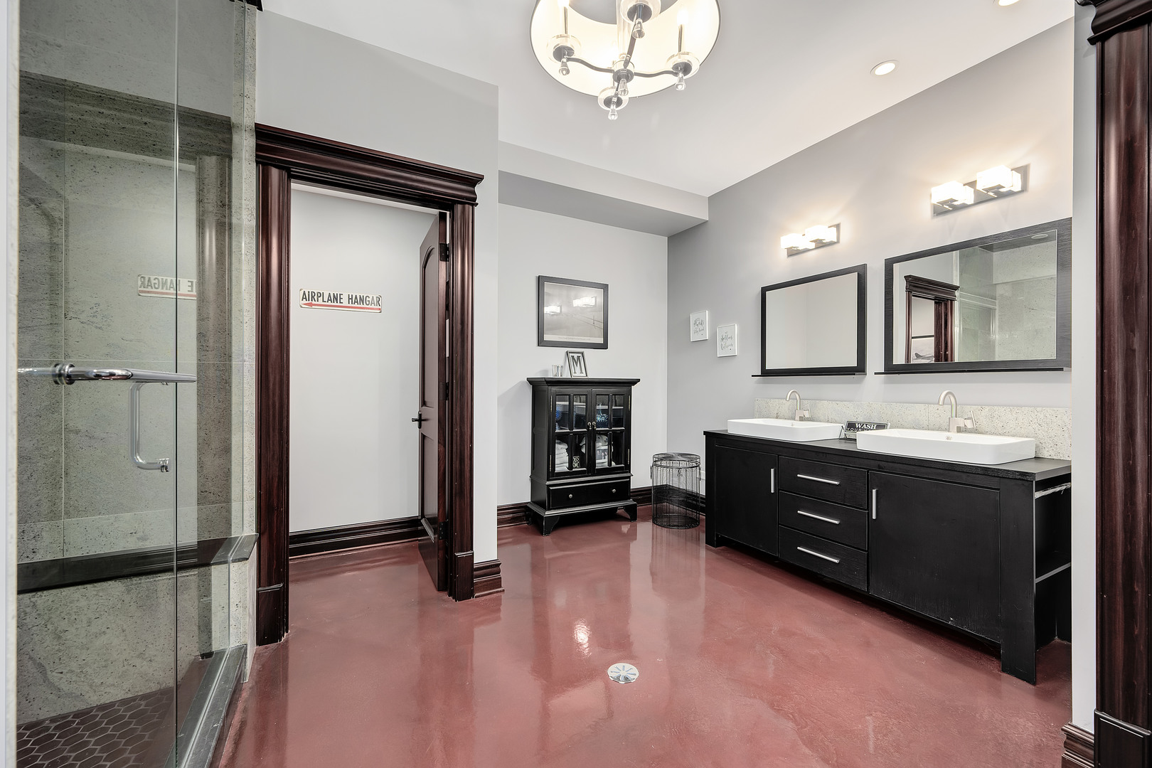 8511 Kearney Road Downers Grove, IL 60516 - Photo 39 of 71 a spacious bathroom with a granite countertop sink and a mirror
