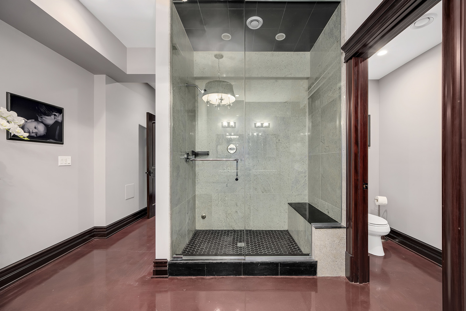 8511 Kearney Road Downers Grove, IL 60516 - Photo 40 of 71 a view of a hallway with wooden floor and staircase