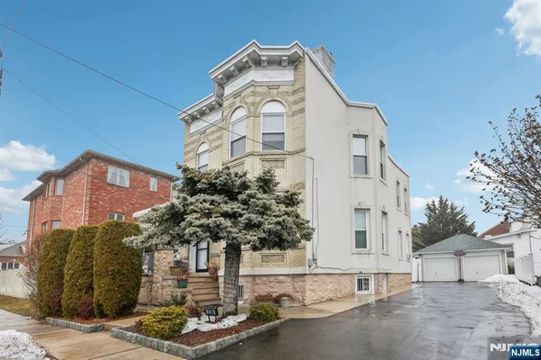 a front view of a building