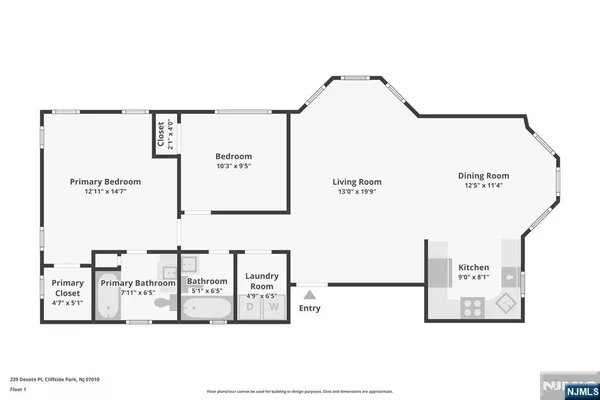 $3,495 | 239 Desoto Place, Unit 2, Cliffside Park, NJ 07010