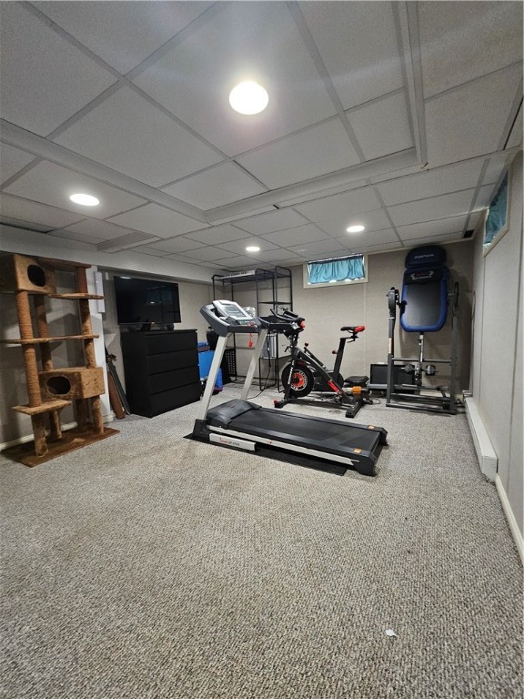 83 Merida Avenue Woonsocket, RI 02895 - Photo 24 of 46 Carpeted, drop ceiling with recess lighting