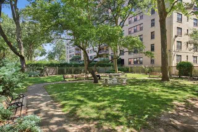 a view of outdoor space with garden