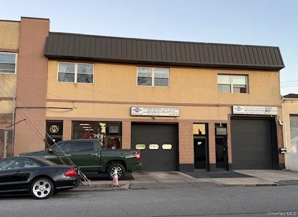 a car parked in front of a building