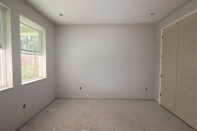 an empty room with a window