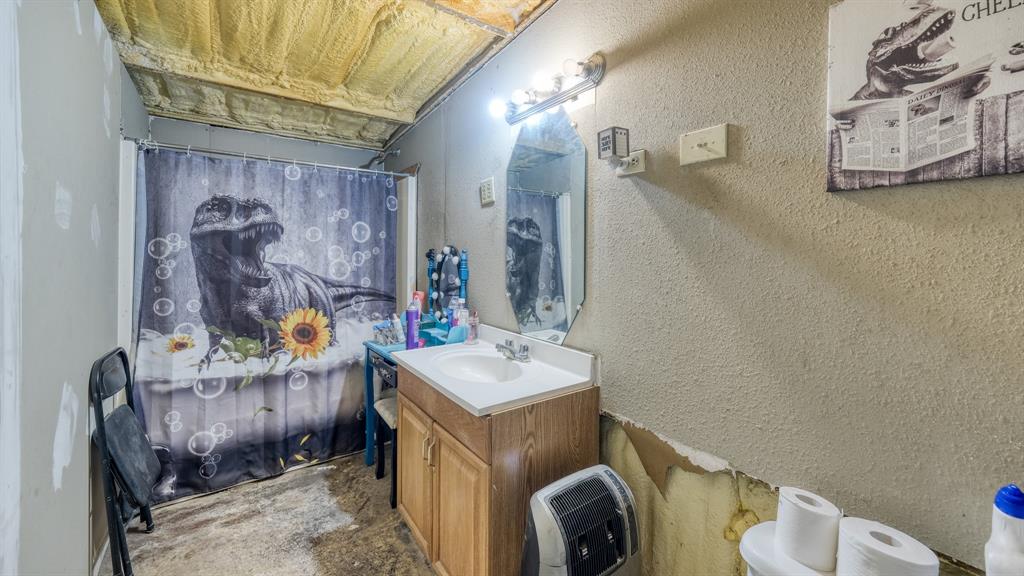 1700 Bennett Road Millsap, TX 76066 - Photo 32 of 40 a bathroom with a sink toilet and mirror