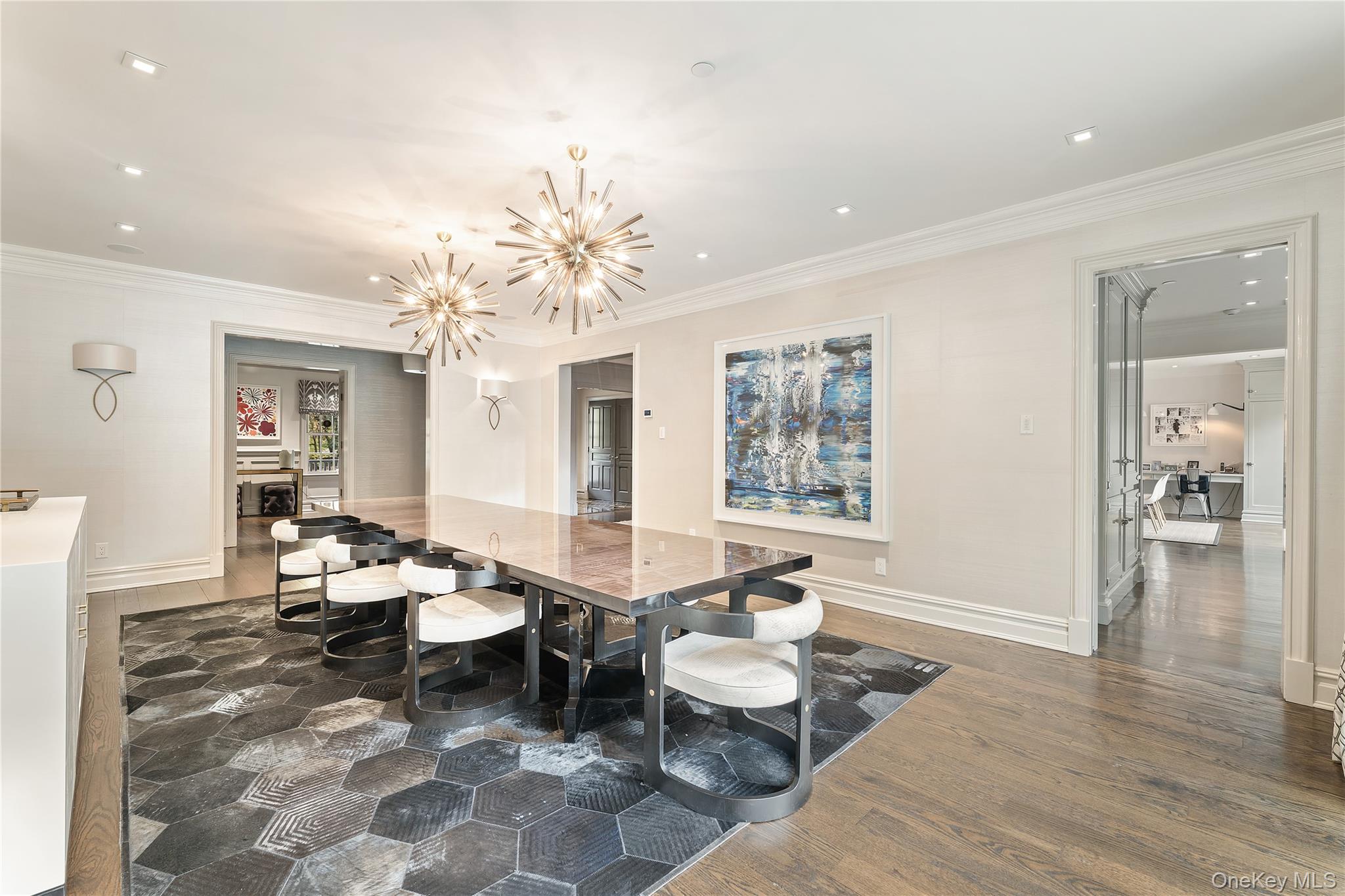 8 Richbell Road Scarsdale, NY 10583 - Photo 20 of 45 a living room with furniture and view of kitchen