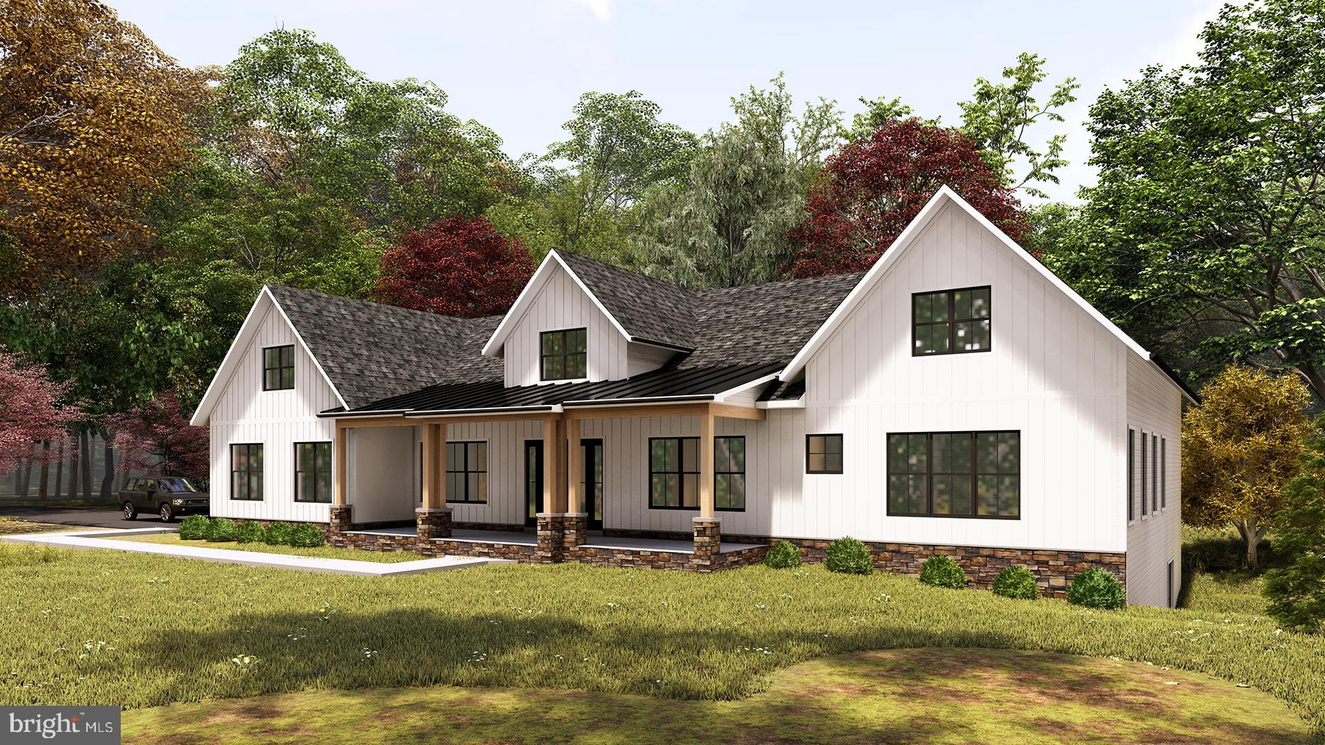 a view of a yard in front of house