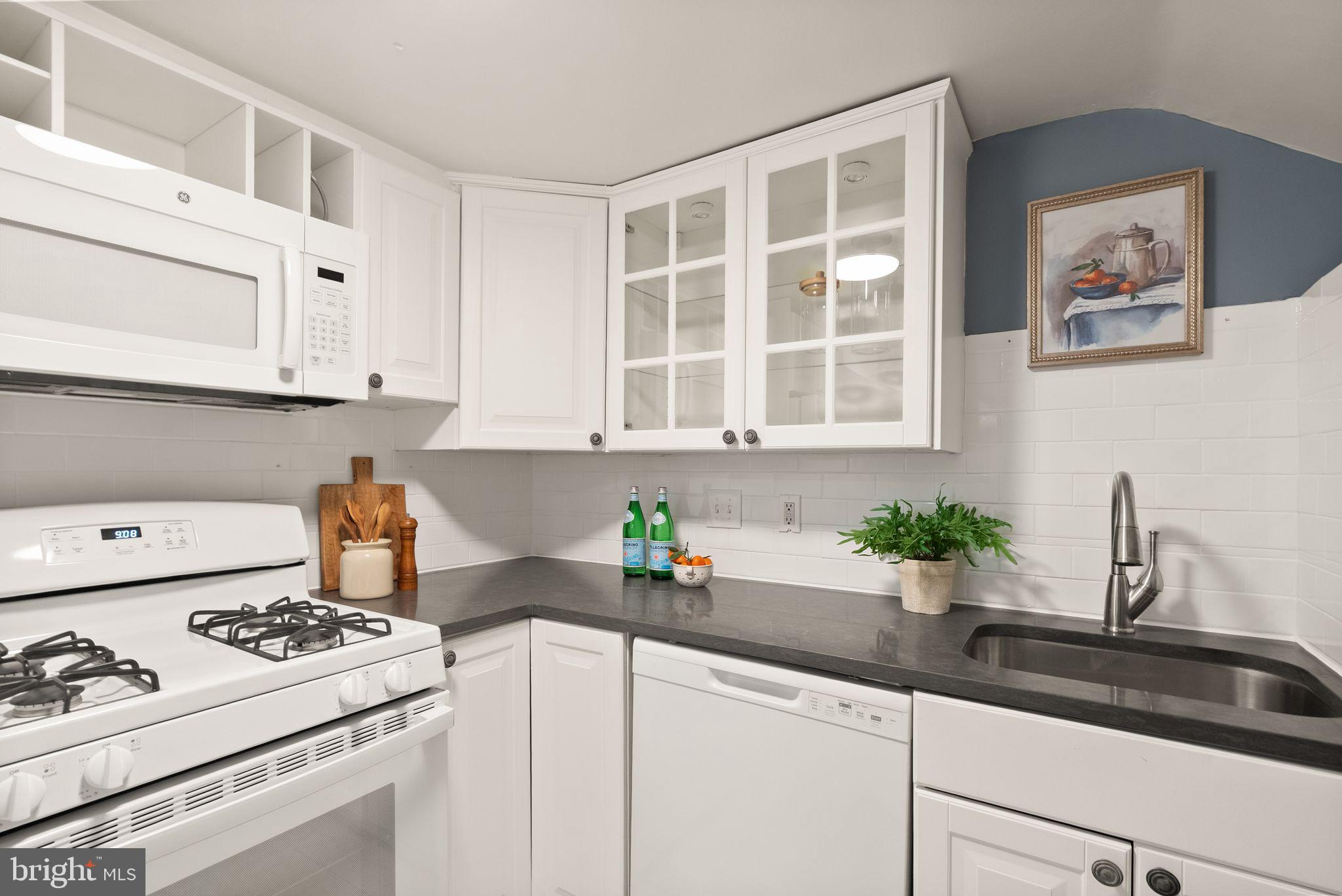 3039 Macomb Street Northwest, Unit 2A Washington, DC 20008 - Photo 10 of 30 a kitchen with a sink stove and cabinets