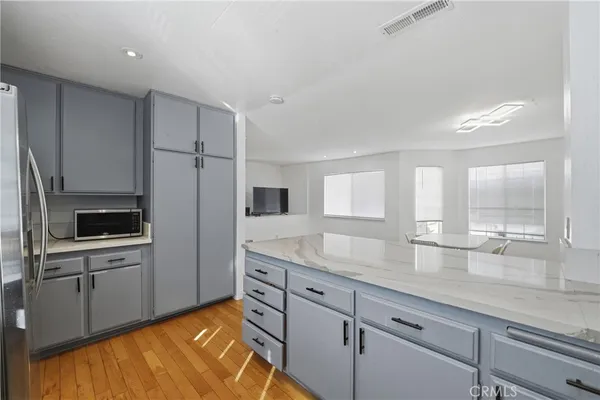 a table and chairs in a room