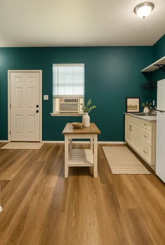 a room with storage and utility