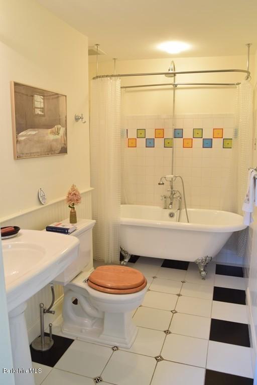 1594 W Road Ashfield, MA 01330 - Photo 22 of 30 a bathroom with a sink a toilet and shower