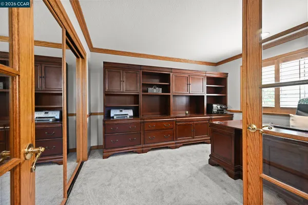 a room with furniture and windows