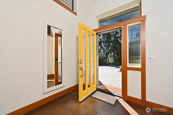 a view of an front door