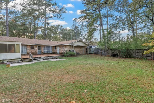 a house view with a garden space
