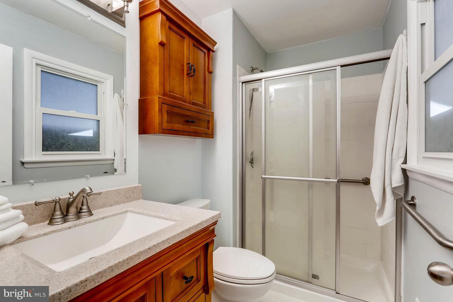 14912 Old York Road Phoenix, MD 21131 - Photo 16 of 27 MBR BATH W/ NEW CABINETS, CERAMIC TILE ,FIXTURES
