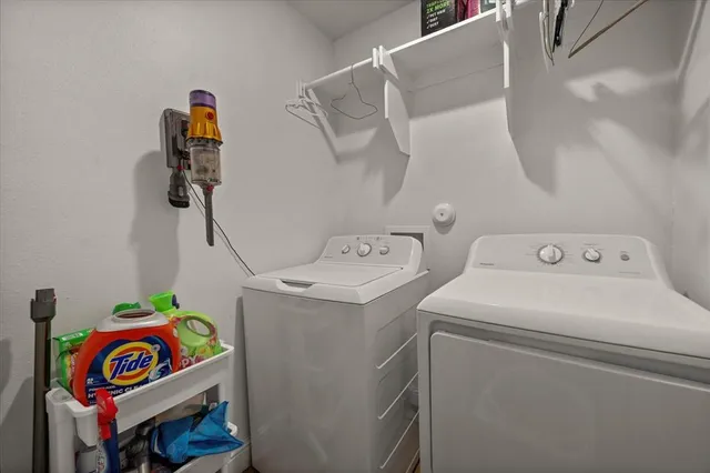 a view of a backyard with a garden