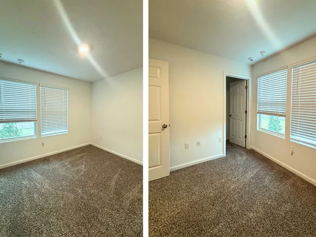 an empty room with a window