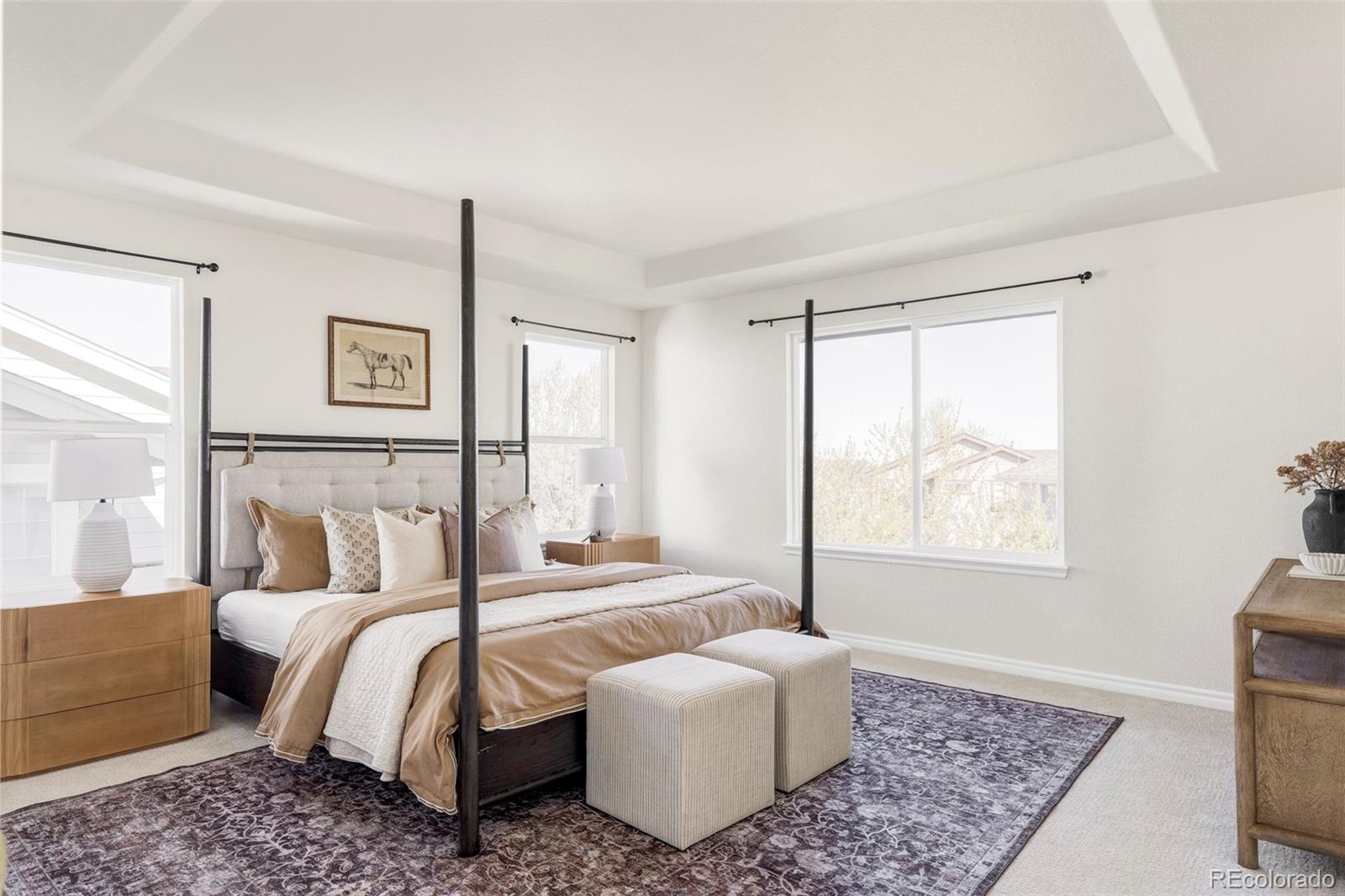 10715 Riverbrook Circle Highlands Ranch, CO 80126 - Photo 11 of 30 a bedroom with a bed and glass window