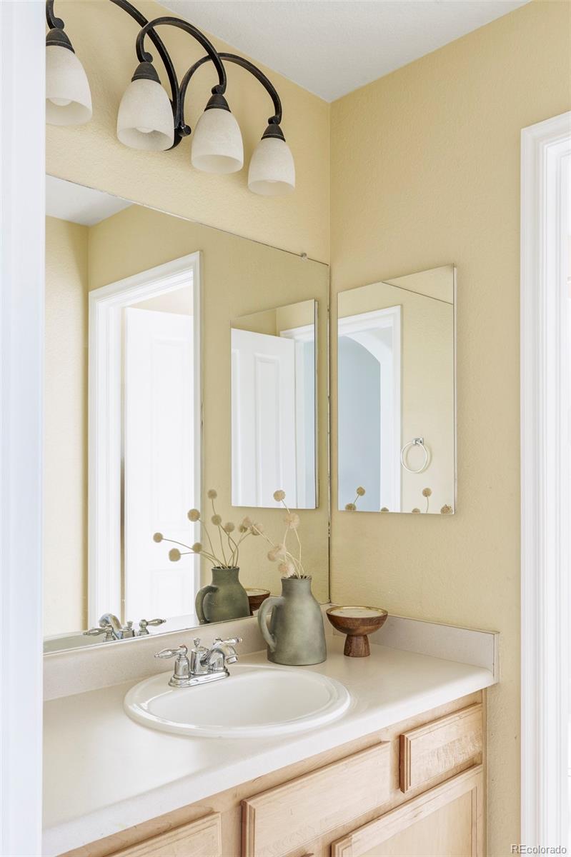 10715 Riverbrook Circle Highlands Ranch, CO 80126 - Photo 20 of 30 a bathroom with a sink and a mirror