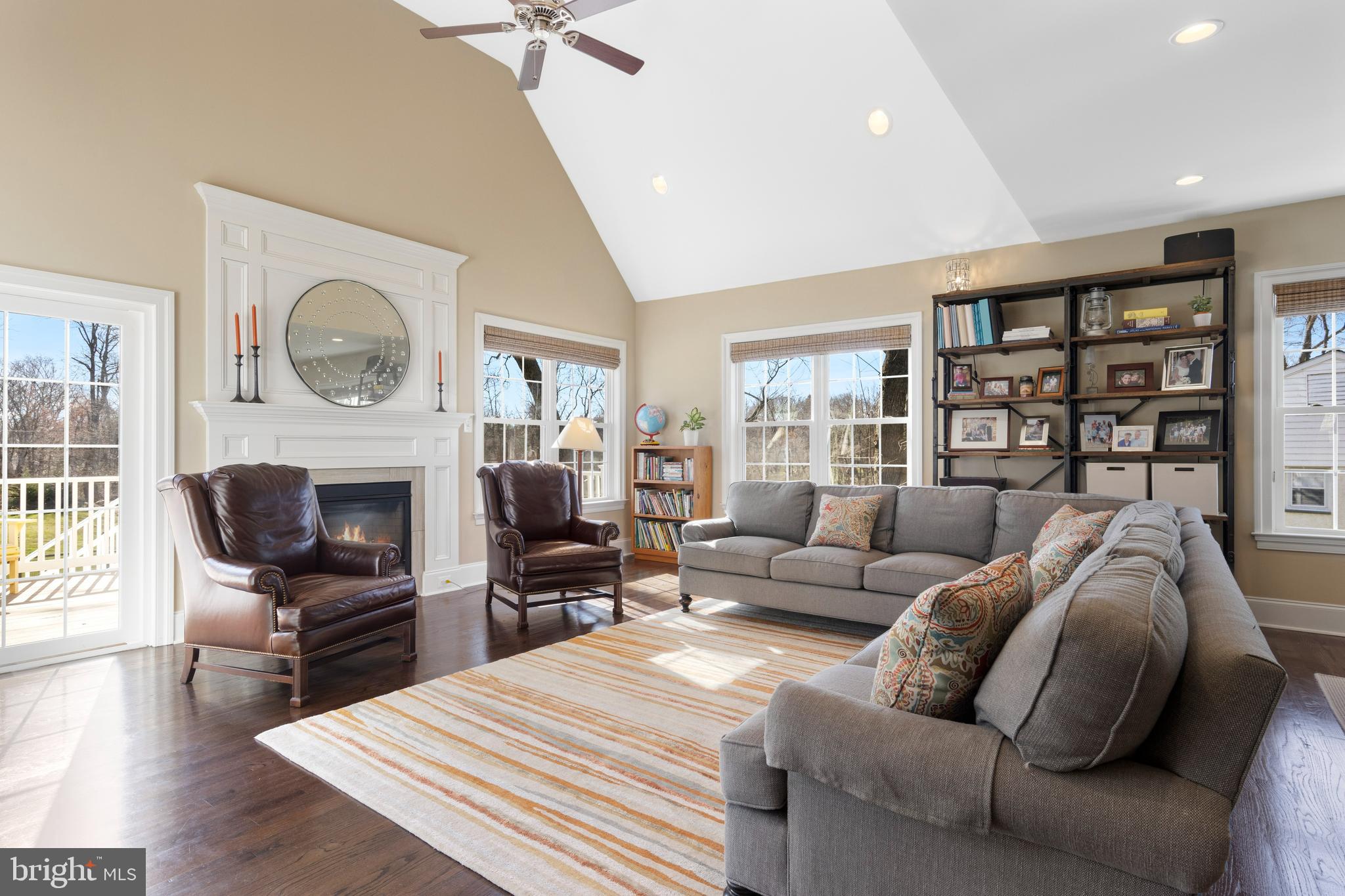 3402 Lewis Road Newtown Square, PA 19073 - Photo 9 of 43 Vaulted Ceiling & Gas Fireplace in Family Room