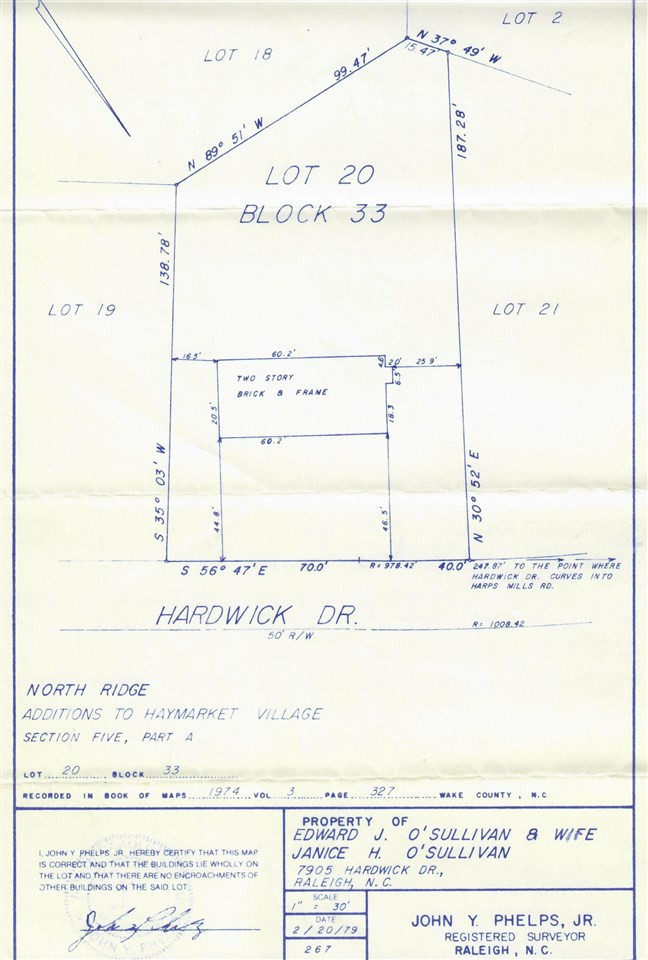 7905 Hardwick Drive Raleigh, NC 27615 - Photo 24 of 26 OLD Survey