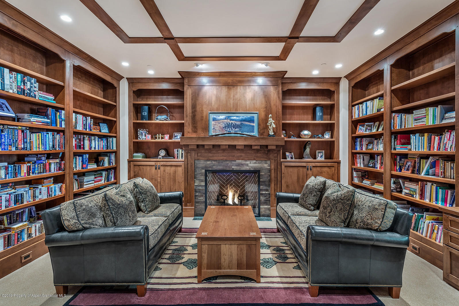 340 River's Bend Carbondale, CO 81623 - Photo 20 of 54 a living room with a couch and a book shelf