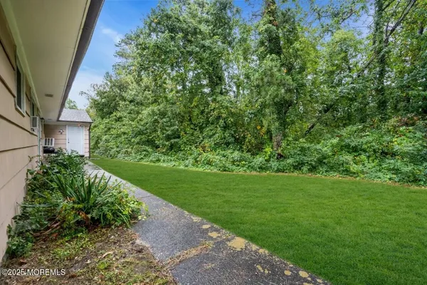 a view of yard with green space