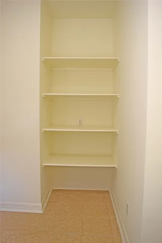 a view of a room with storage