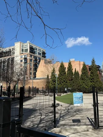 a front view of a building with glass door
