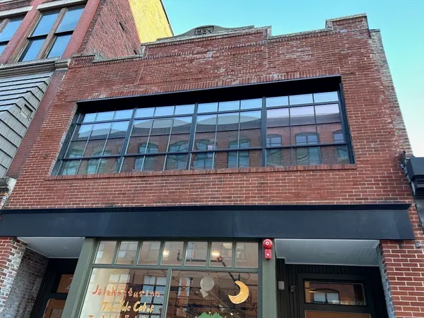 a front view of a building