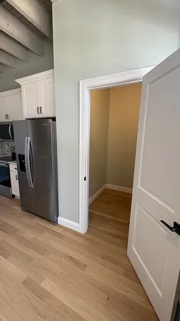 a view of a storage in a room