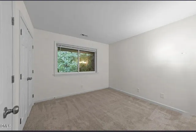 an empty room with a window