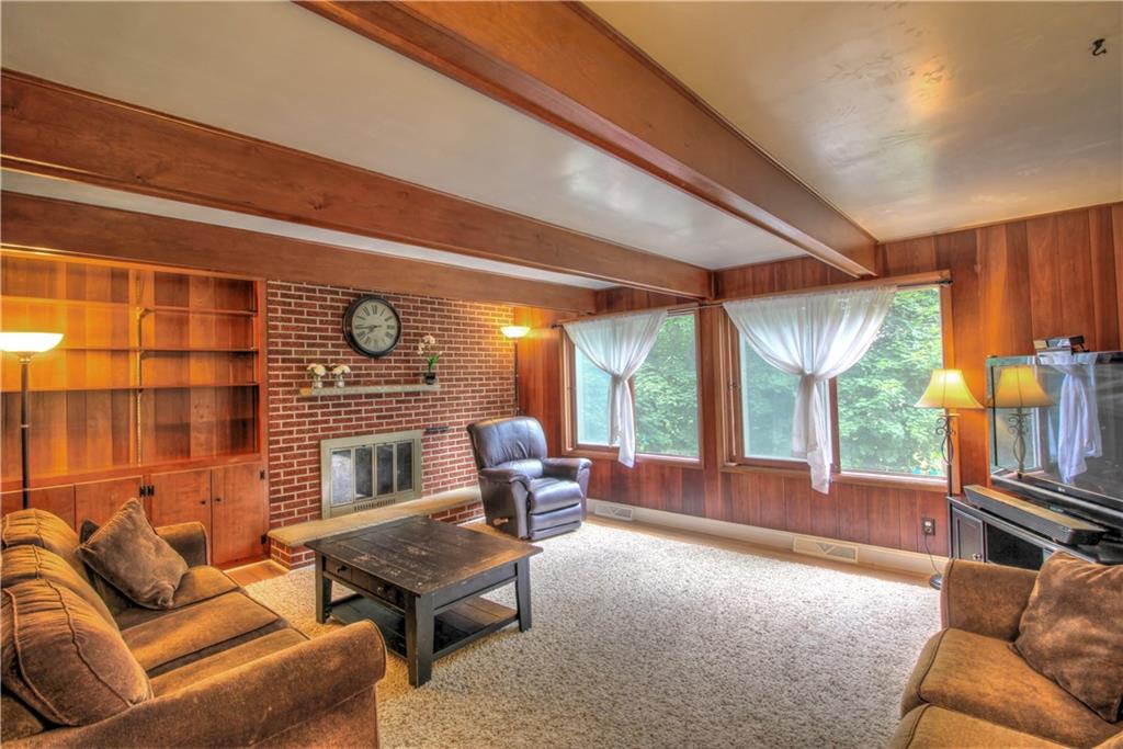 375 Barclay Hill Road Beaver, PA 15009 - Photo 8 of 21 Family Room with built ins and Wood Burning Fireplace