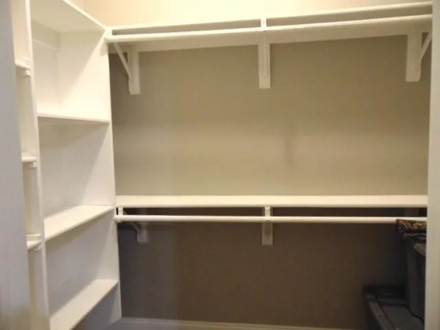 a close view of closet
