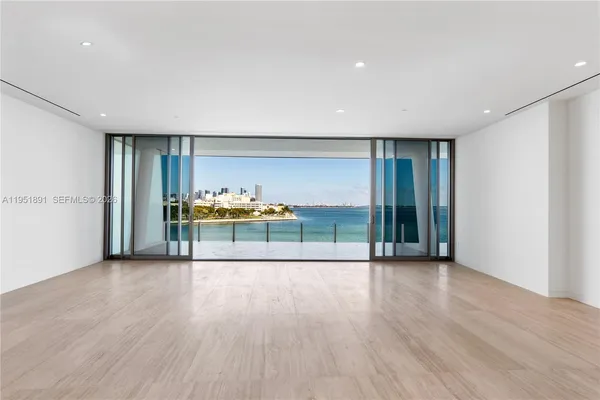 a view of a balcony with an outdoor space