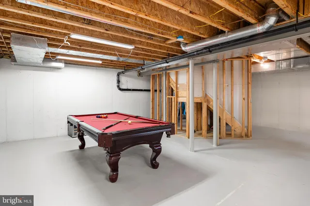 a room with pool table